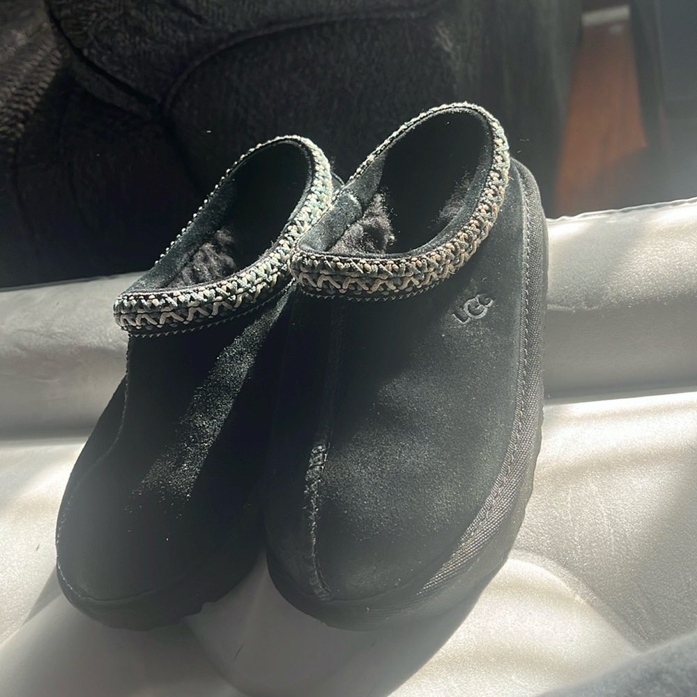 Black Uggs Tasman Slippers-12C Boys